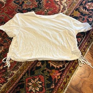 A white t-shirt with ties on the side!